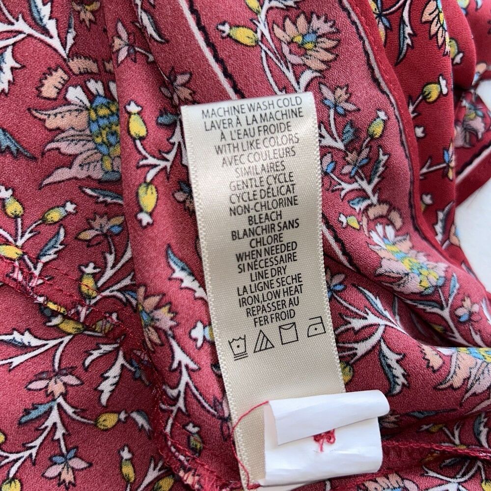 Max Studio Women's Red Floral Lightweight Long Sleeve Boho Tunic Top 1X - Picture 10 of 10